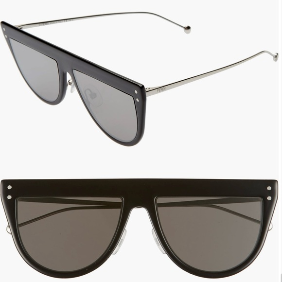 Fendi Black Sunglasses with Orange Cloth - Picture 2 of 3